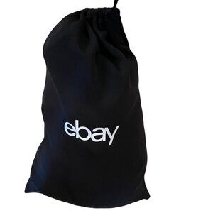 Ebay‎ Logo Black Drawstring Bag 24" Novelty Merchandise Lightweight & Durable